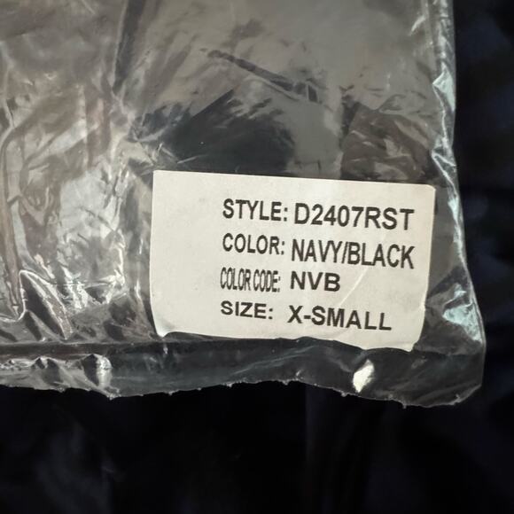 Laila Jayde Navy Black Stripe Maxi Dress Mesh Detail Sleeveless NWT XS - Picture 9 of 9